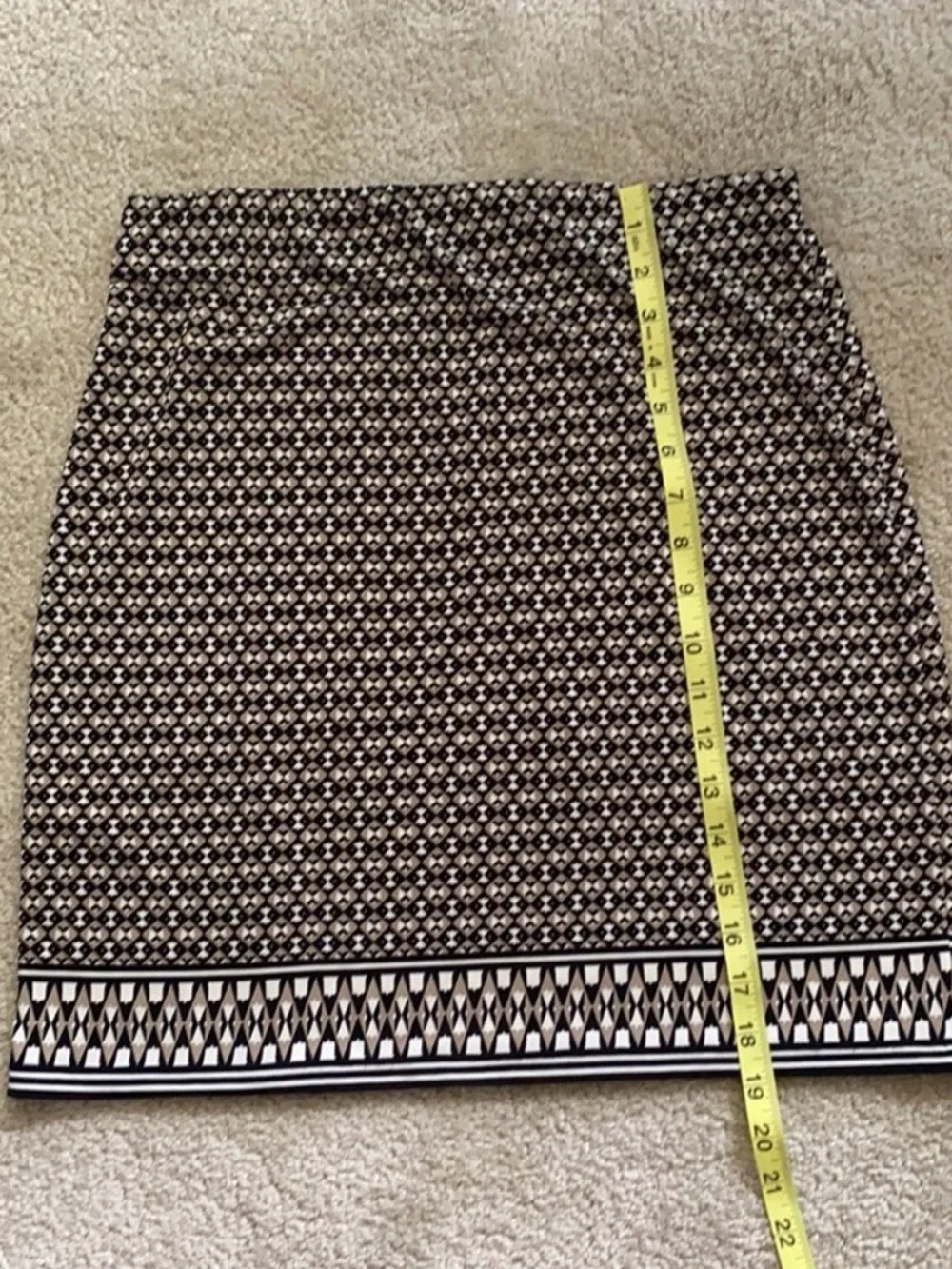 Max Studio Neutral Print Mini Skirt - Picture 6 of 8